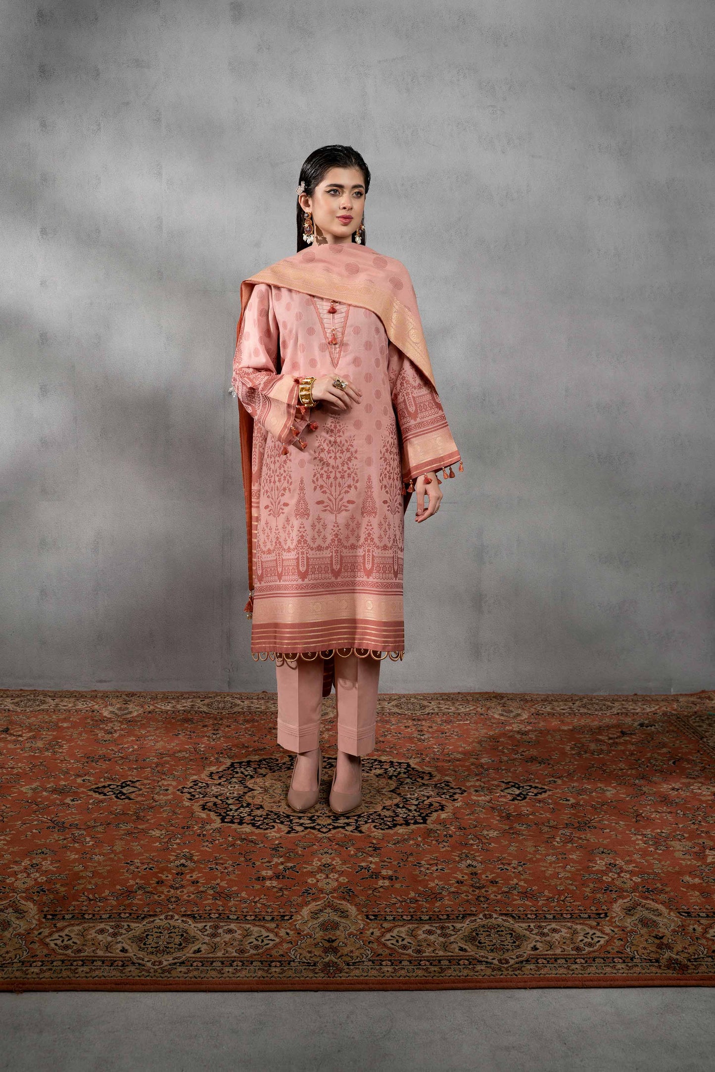 Nishat Linen - 3 Piece - Jacquard Suit - 42303393