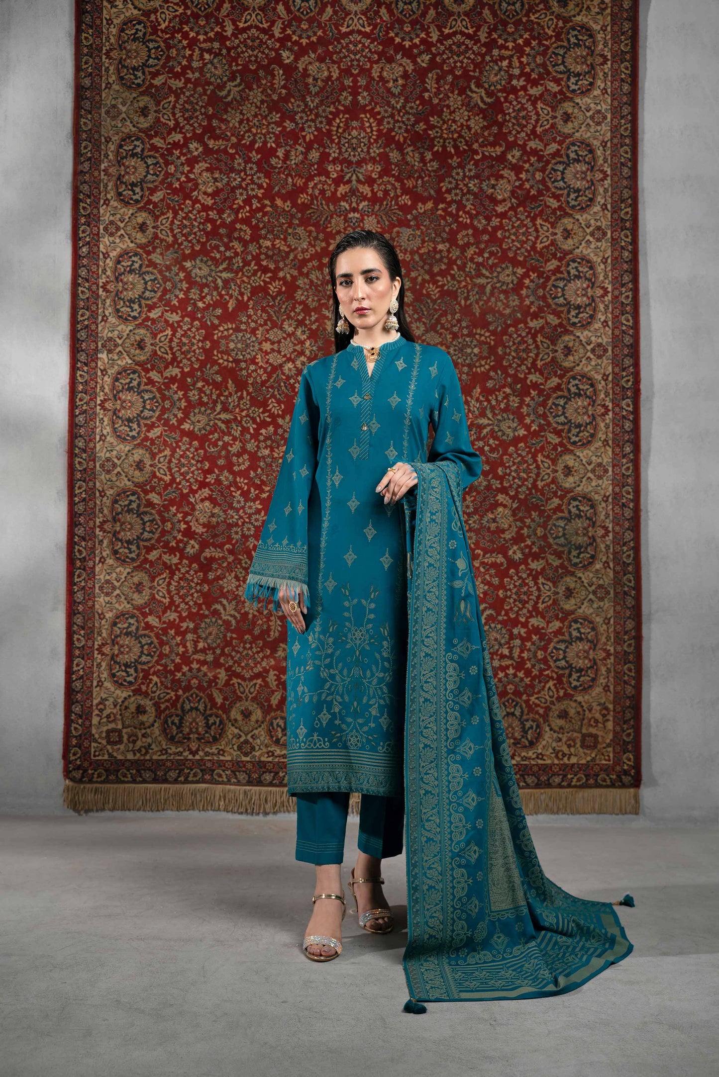 Nishat Linen - 3 Piece - Jacquard Suit - 42303394