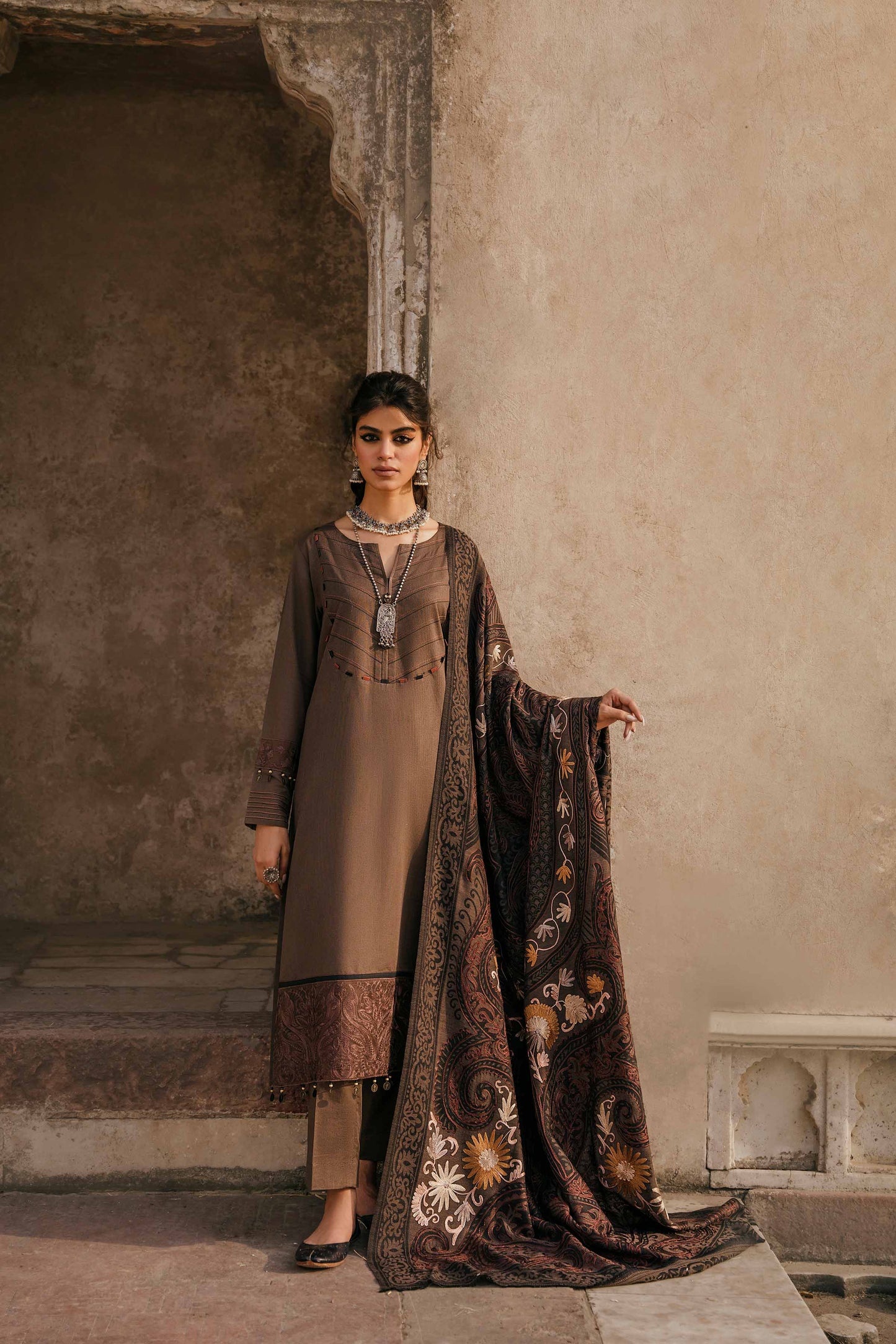 Nishat Linen - 3 Piece - Embroidered Suit - 42303397