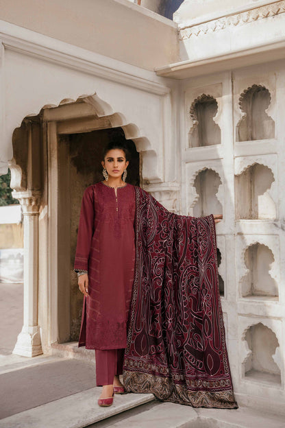 Nishat Linen - 3 Piece - Embroidered Suit - 42303398