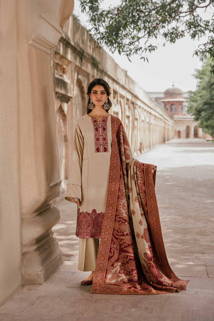 Nishat Linen - 3 Piece - Embroidered Suit - 42303400