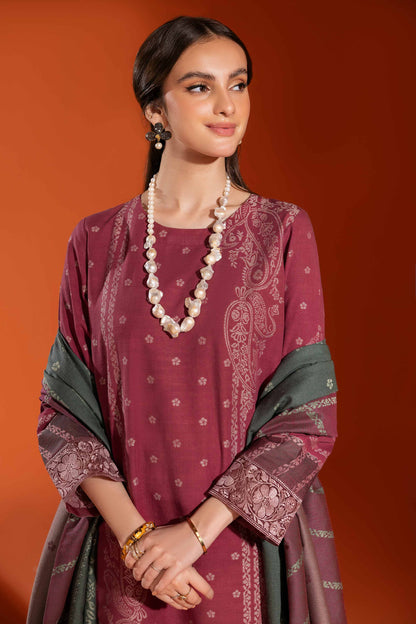 Nishat Linen - 3 Piece - Jacquard Embroidered Suit - 42303404