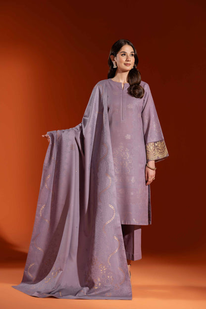 Nishat Linen - 3 Piece - Jacquard Embroidered Suit - 42303405