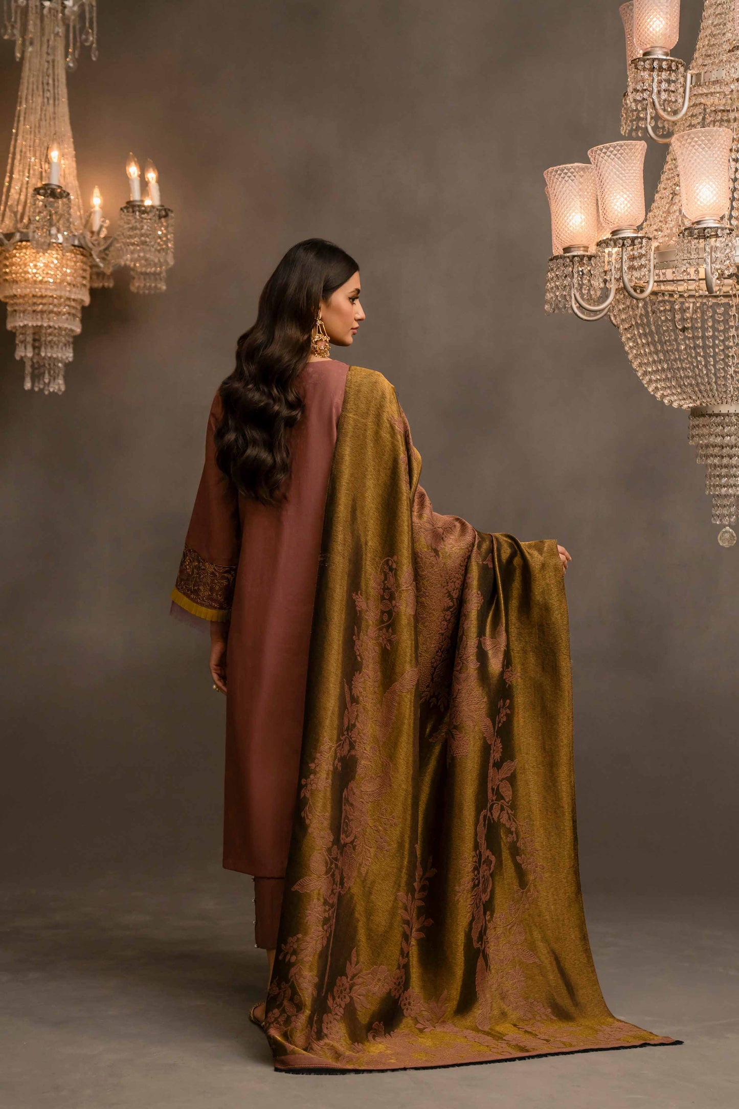 Nishat Linen - 3 Piece - Jacquard Embroidered Suit - 42303408