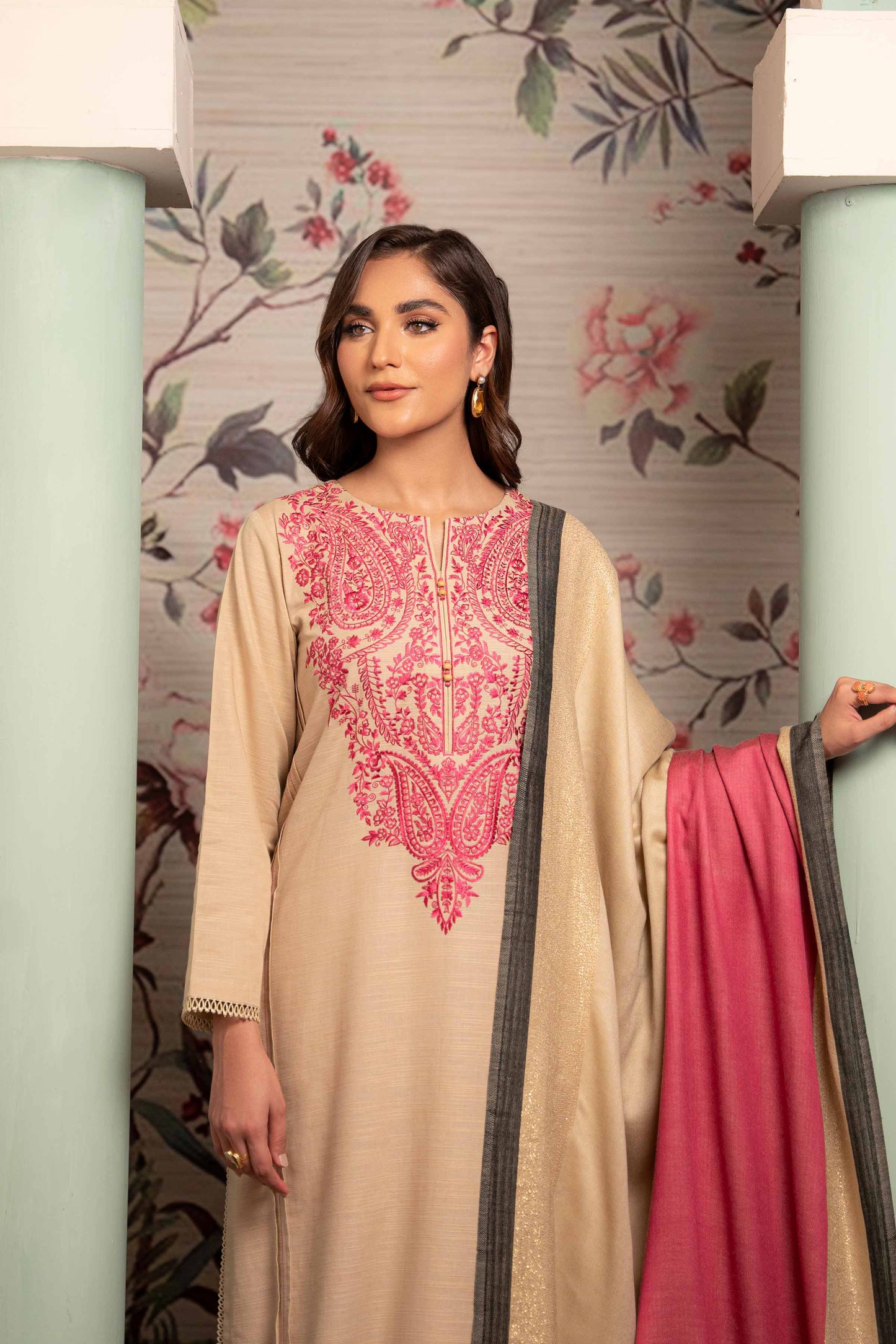 Nishat Linen - 3 Piece - Embroidered Suit - 42303417