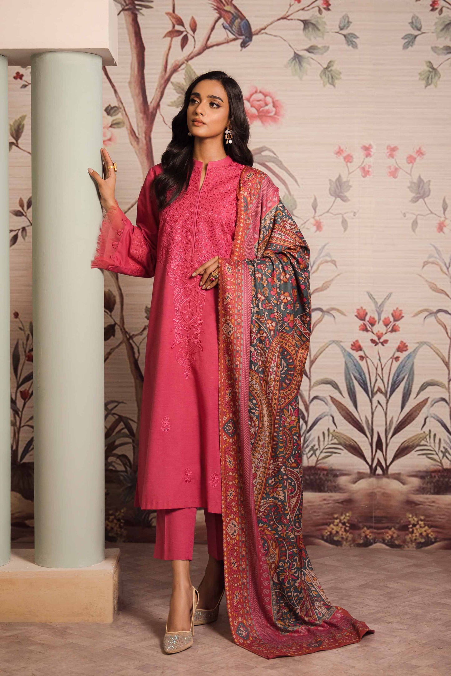 Nishat Linen - 3 Piece - Embroidered Suit - 42303424