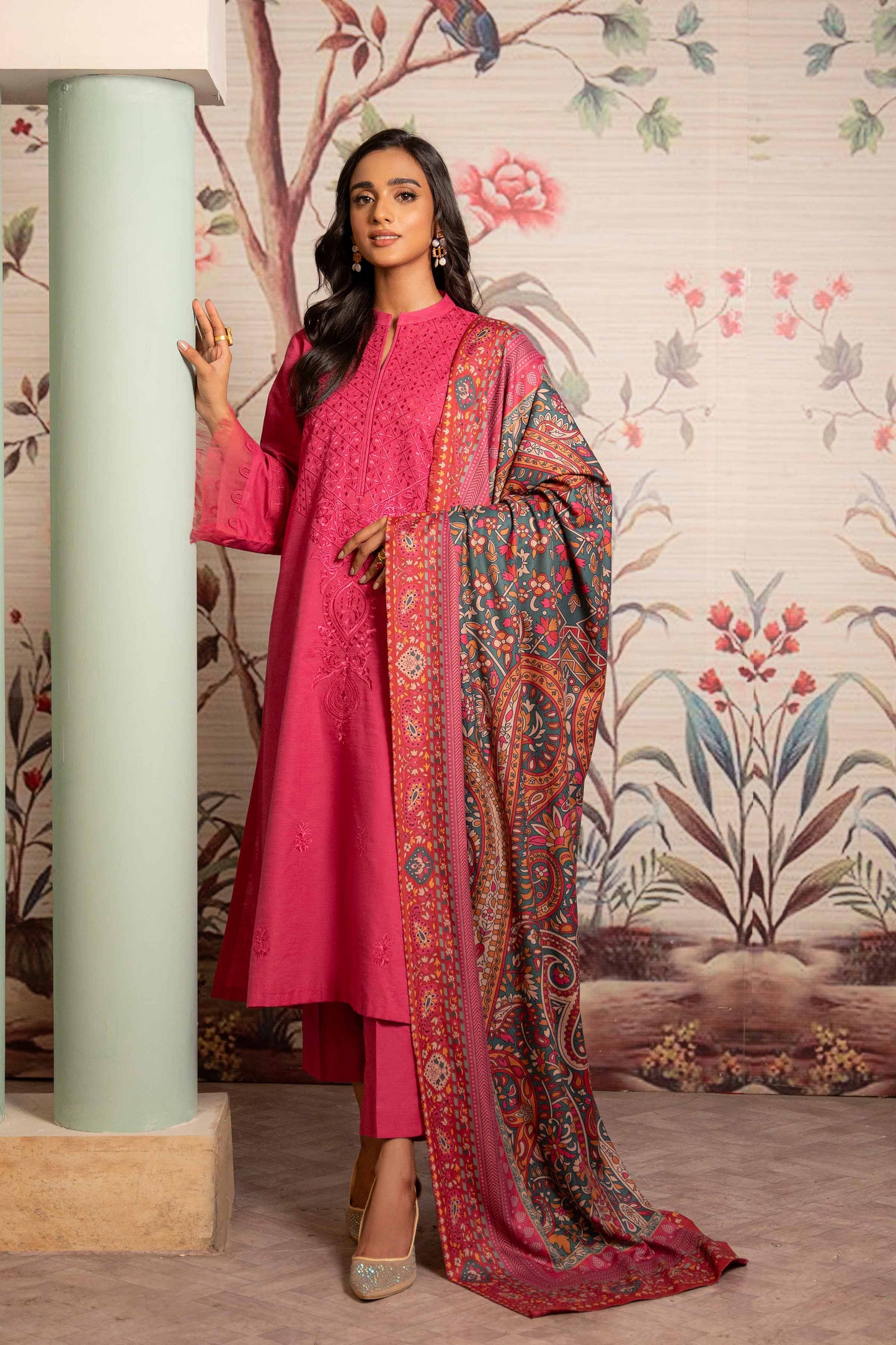 Nishat Linen - 3 Piece - Embroidered Suit - 42303424