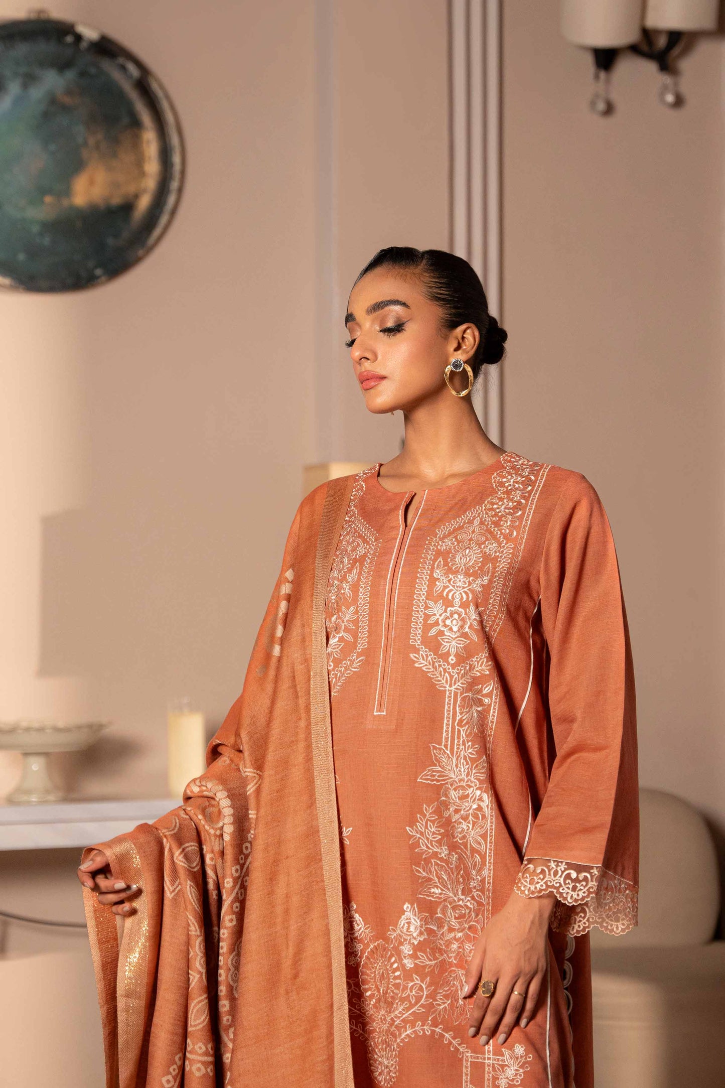 Nishat Linen - 3 Piece - Embroidered Suit - 42303425