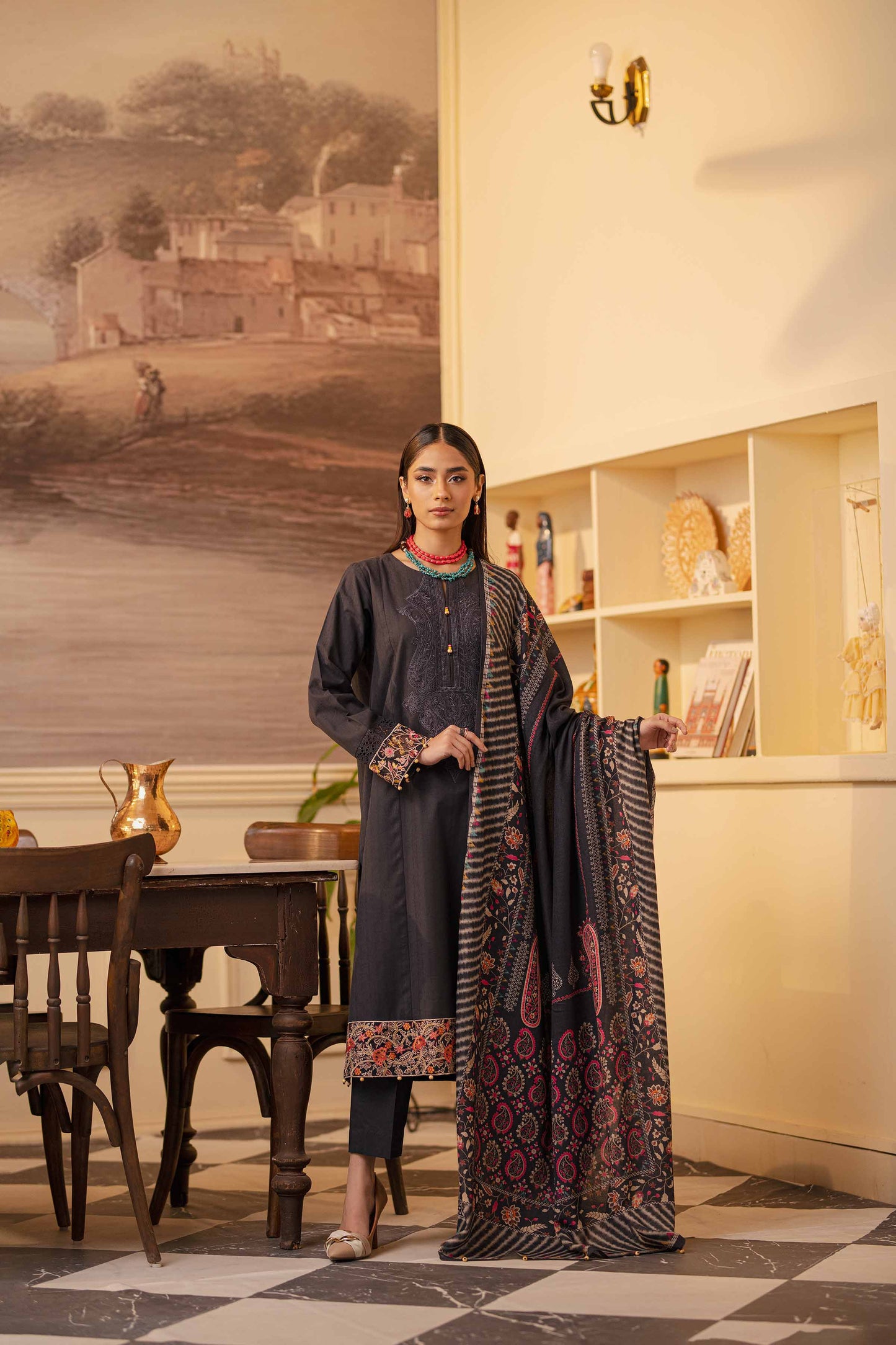 Nishat Linen - 3 Piece - Embroidered Suit - 42303446