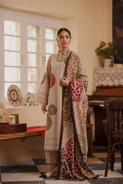 Nishat Linen - 3 Piece - Embroidered Suit - 42303447