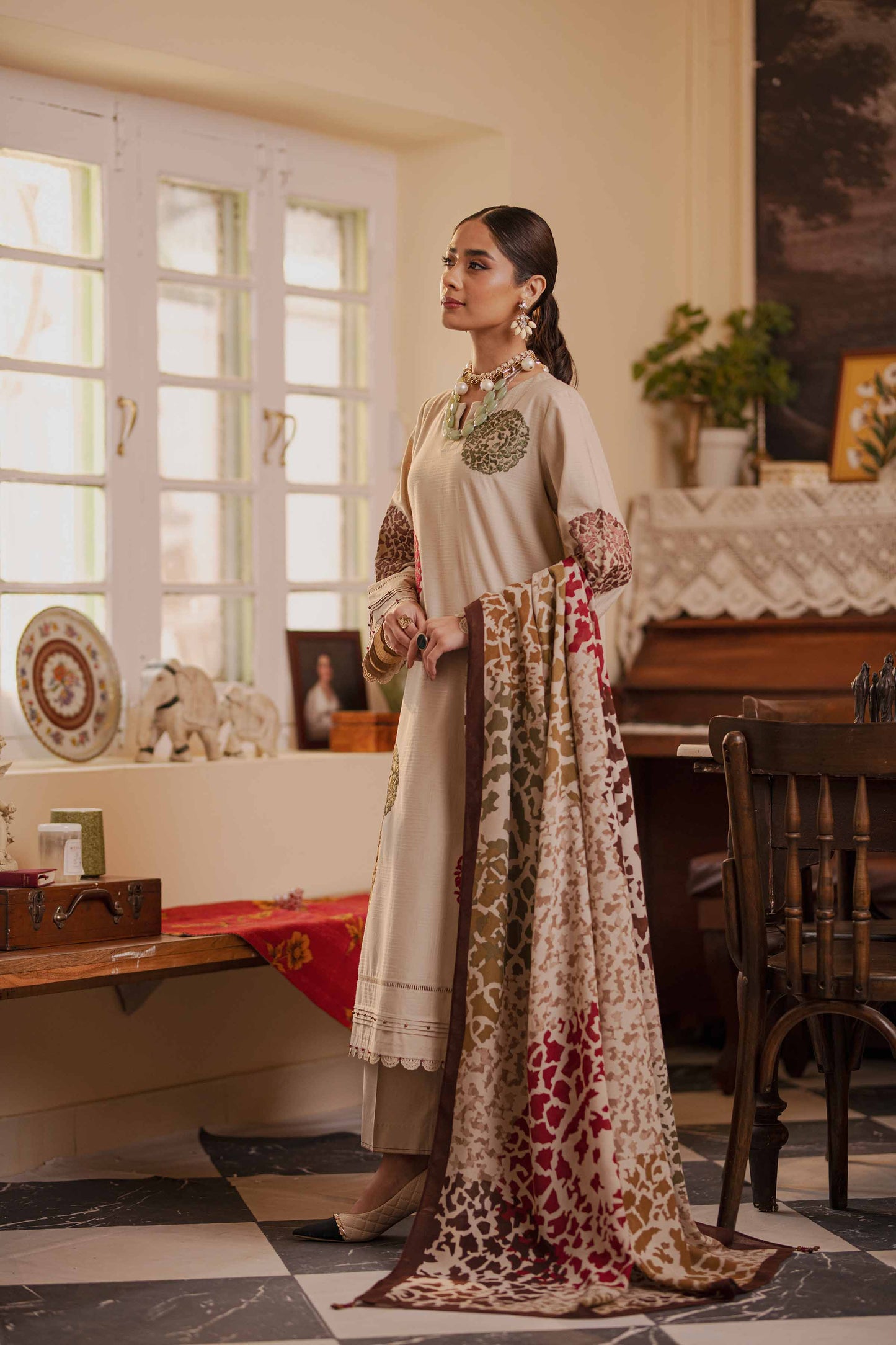 Nishat Linen - 3 Piece - Embroidered Suit - 42303447