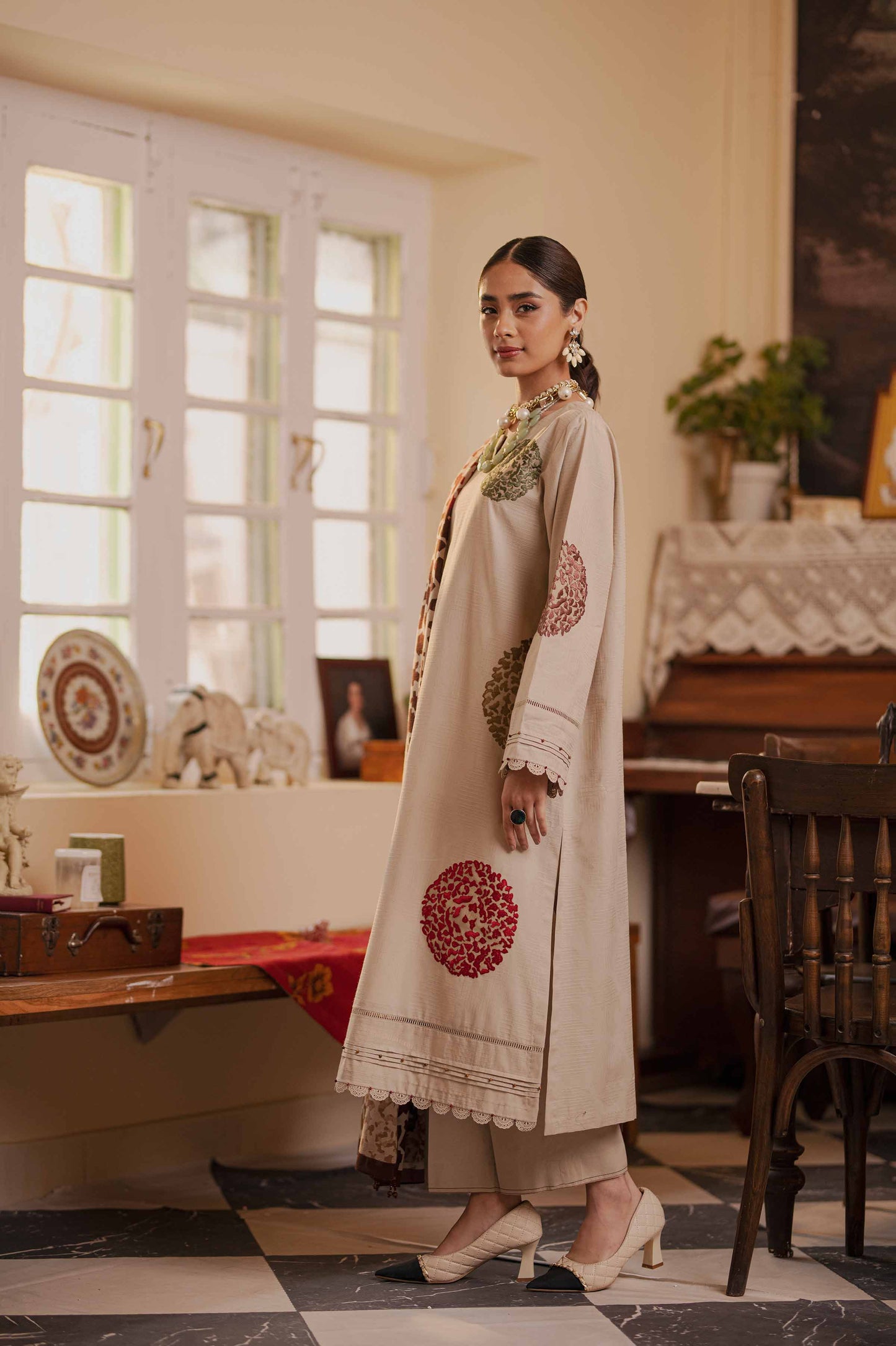 Nishat Linen - 3 Piece - Embroidered Suit - 42303447