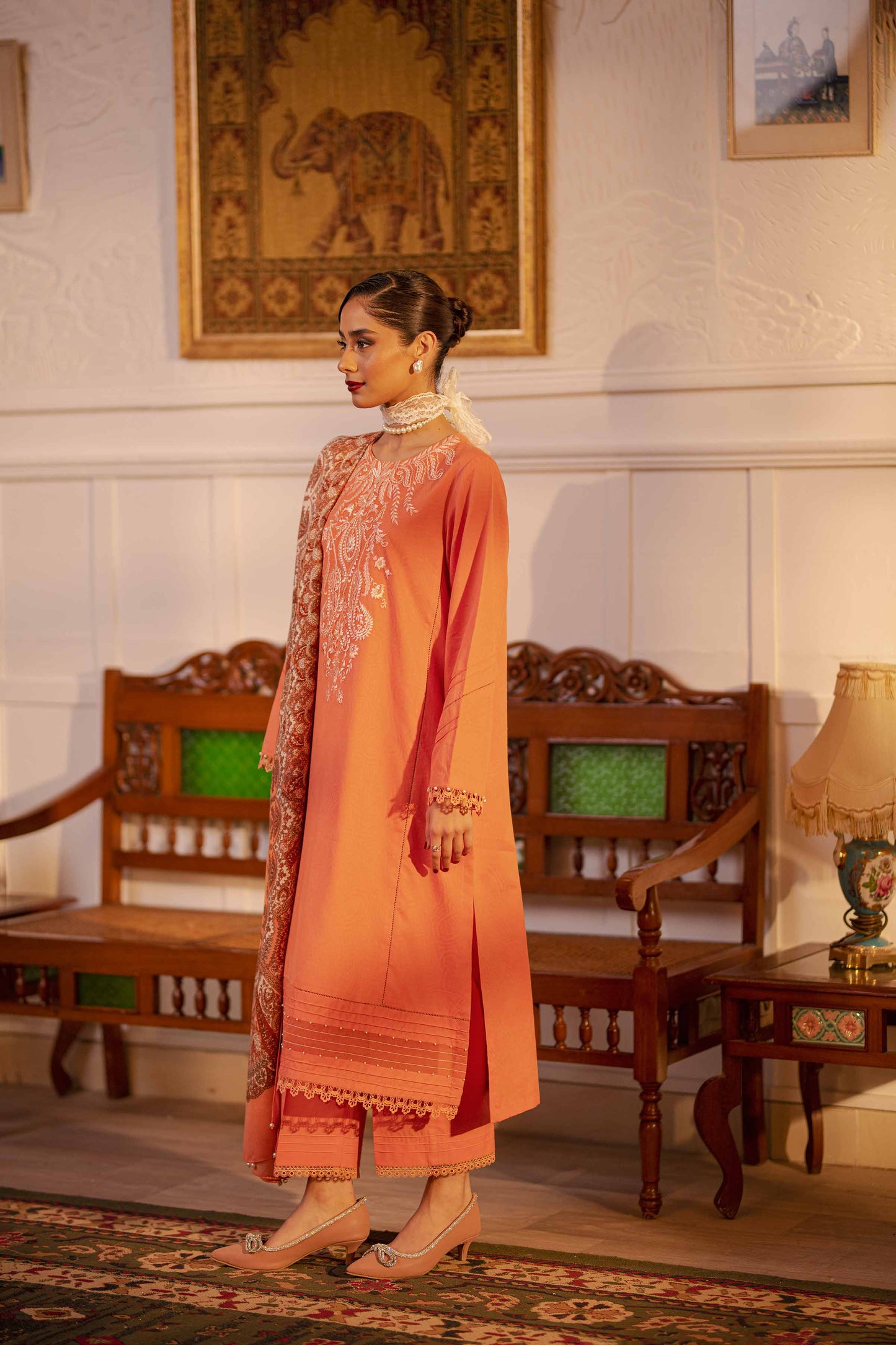 Nishat Linen - 3 Piece - Embroidered Suit - 42303449