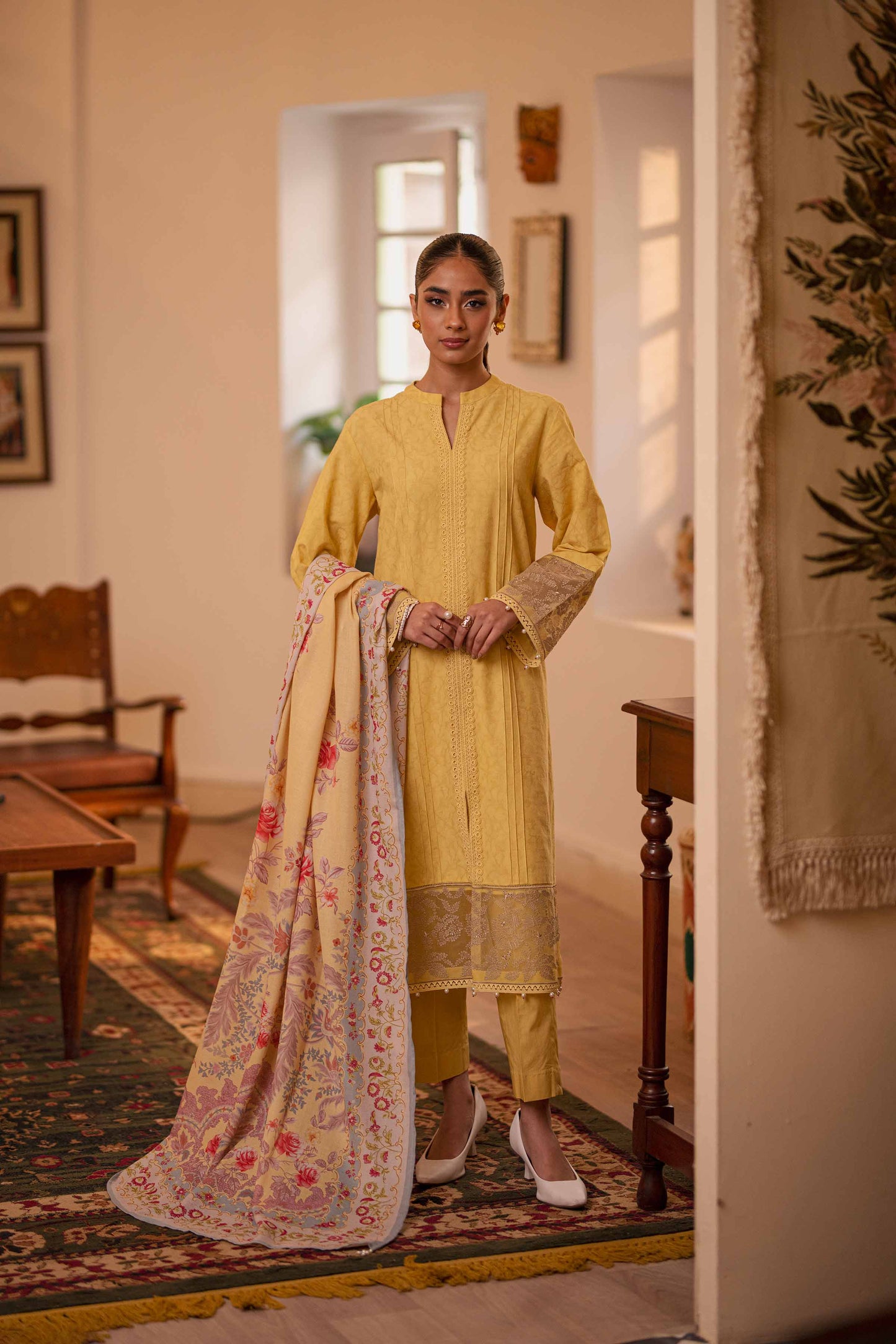 Nishat Linen - 3 Piece - Embroidered Suit - 42303451