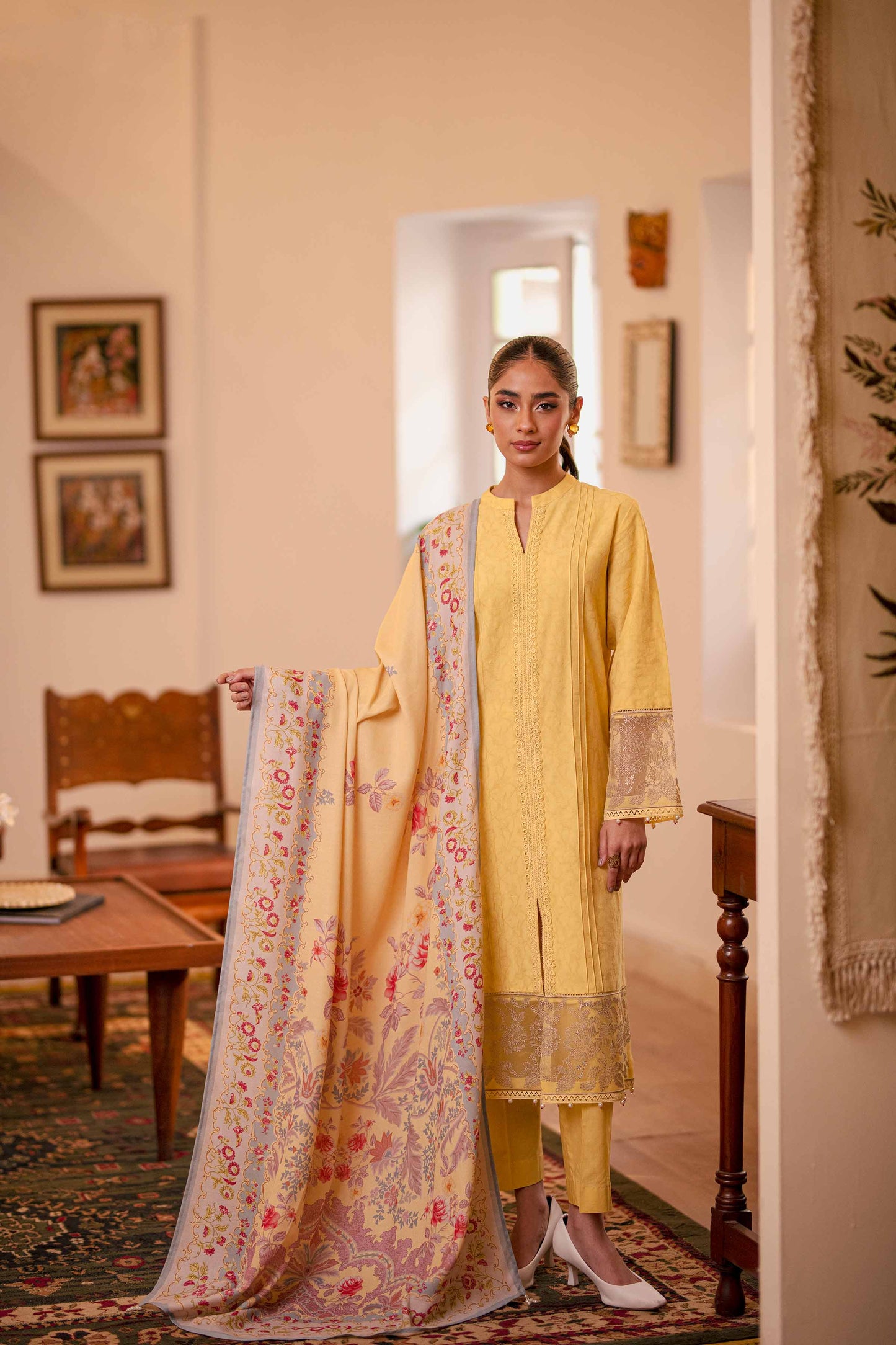 Nishat Linen - 3 Piece - Embroidered Suit - 42303451