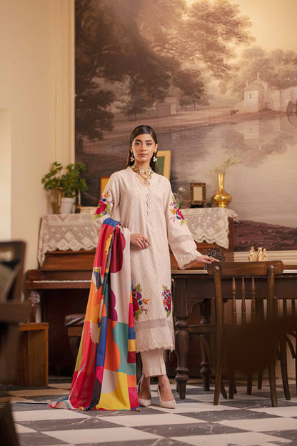 Nishat Linen - 3 Piece - Embroidered Suit - 42303452