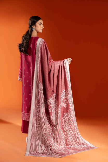 Nishat Linen - 3 Piece - Jacquard Embroidered Suit - 42303457