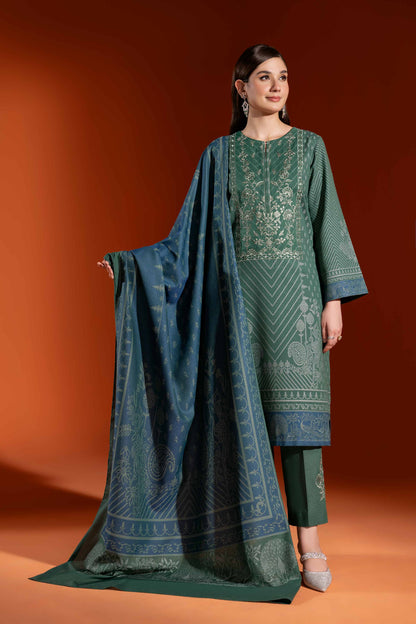 Nishat Linen - 3 Piece - Jacquard Embroidered Suit - 42303459