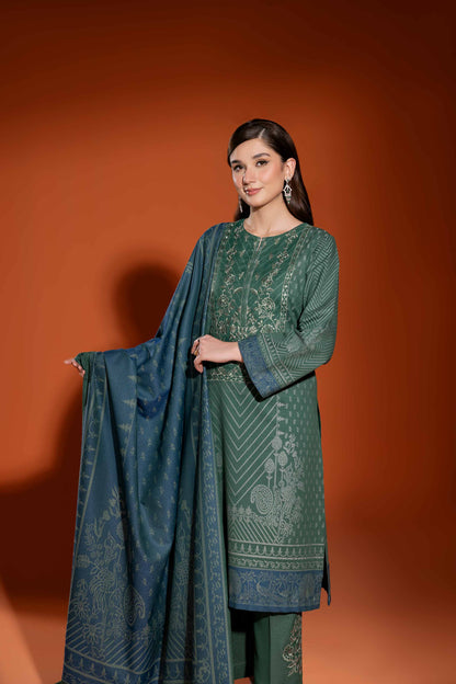 Nishat Linen - 3 Piece - Jacquard Embroidered Suit - 42303459