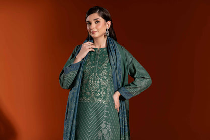 Nishat Linen - 3 Piece - Jacquard Embroidered Suit - 42303459