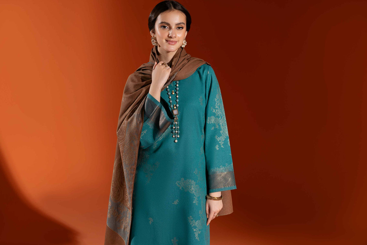 Nishat Linen - 3 Piece - Jacquard Embroidered Suit - 42303460