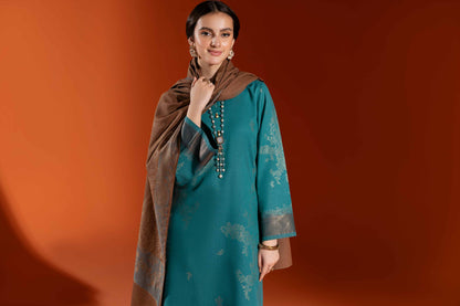 Nishat Linen - 3 Piece - Jacquard Embroidered Suit - 42303460