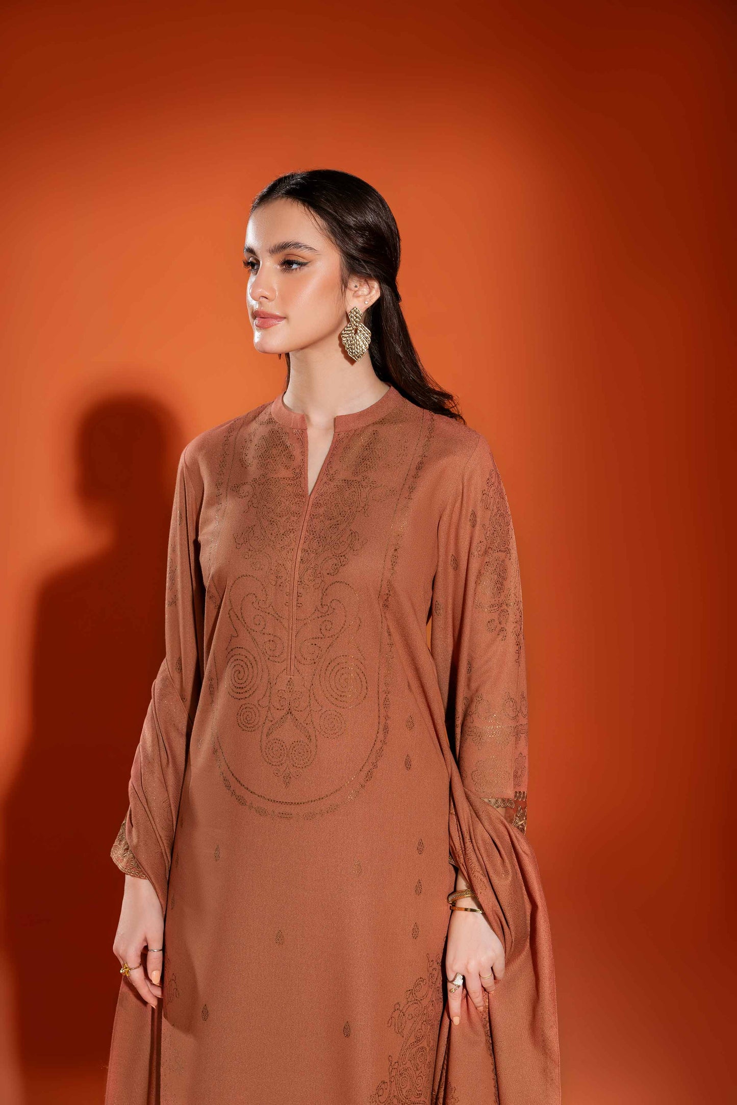 Nishat Linen - 3 Piece - Jacquard Embroidered Suit - 42303461