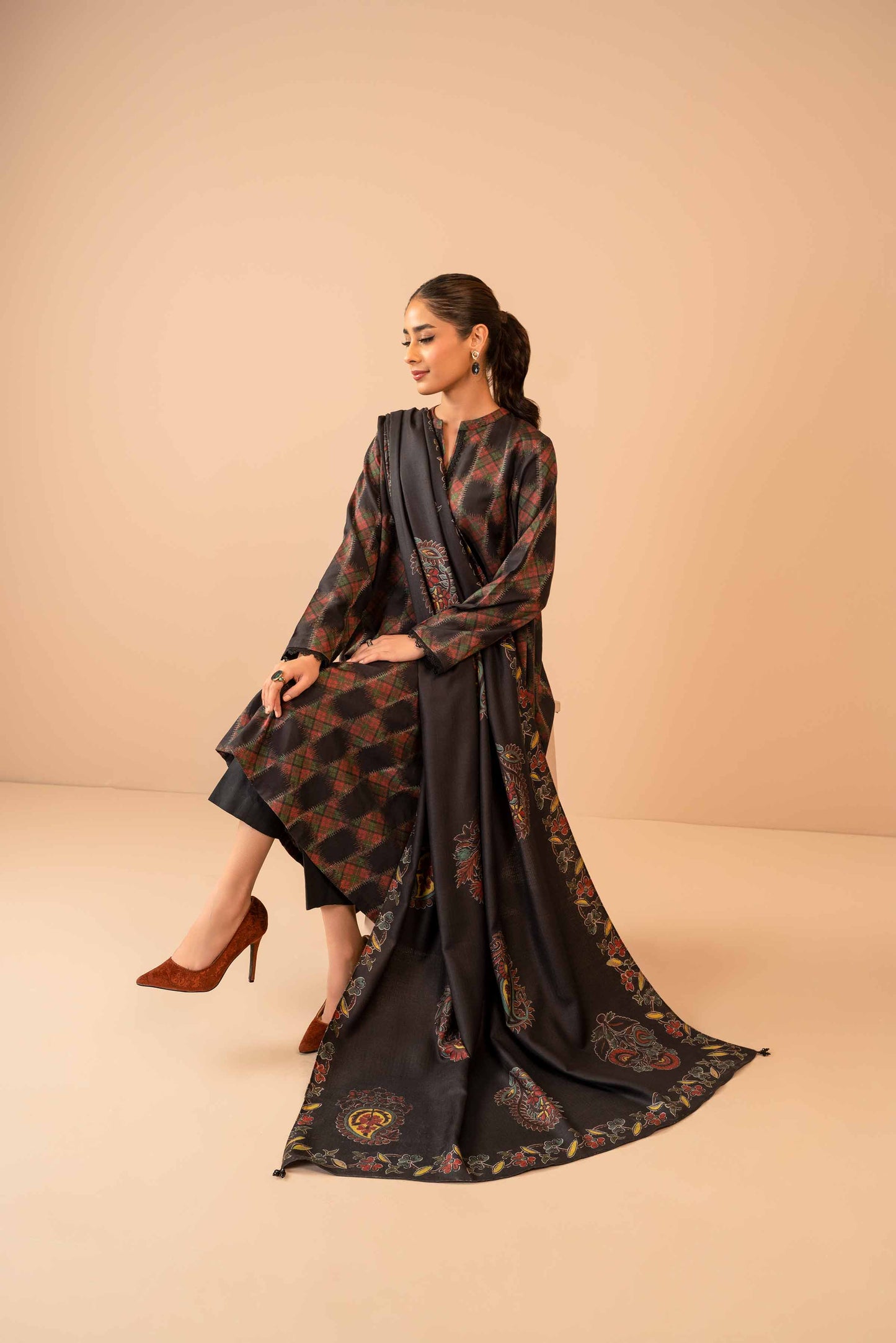 Nishat Linen - 3 Piece - Digital Printed Jacquard Suit - 42303463