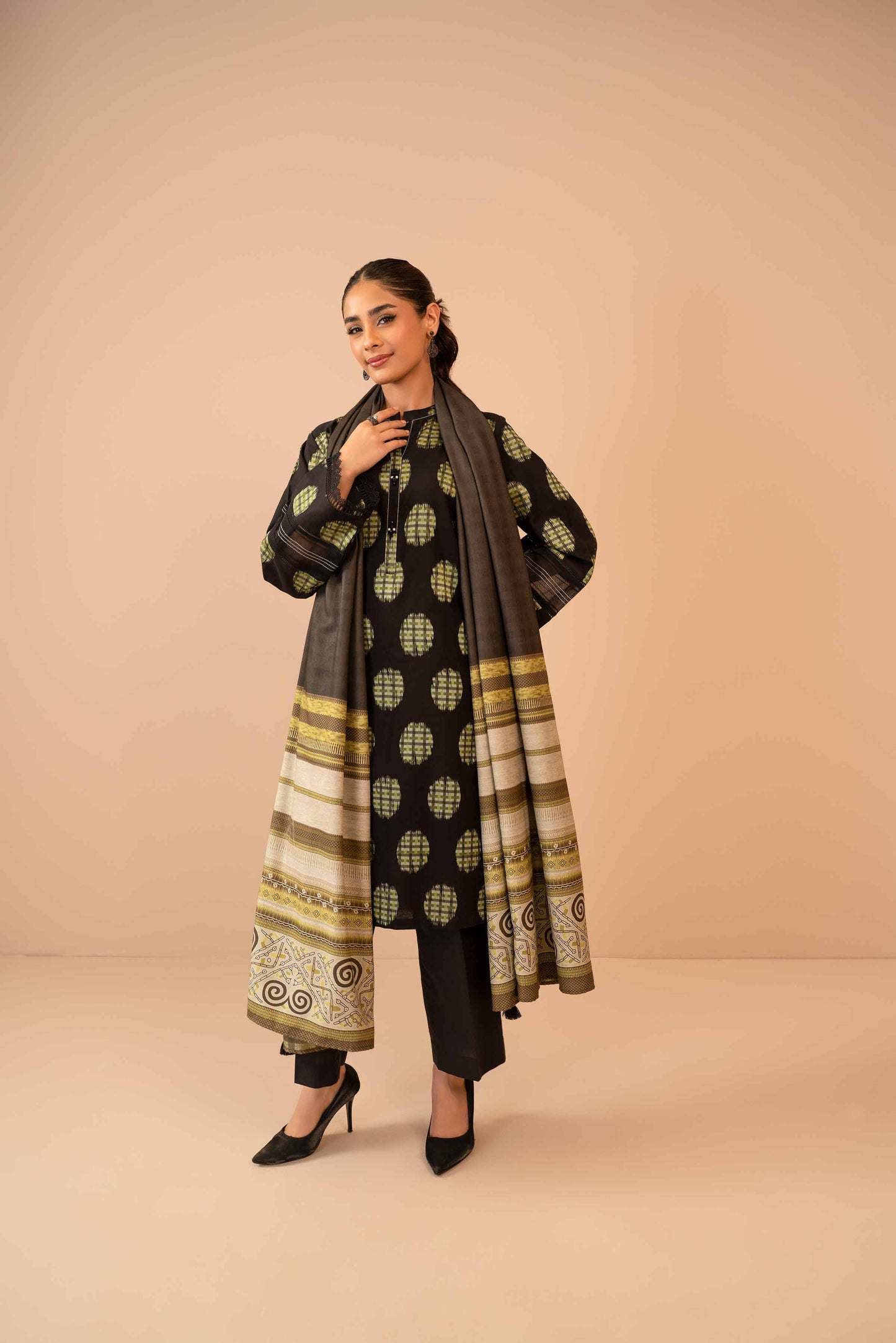 Nishat Linen - 3 Piece - Digital Printed Jacquard Suit - 42303464