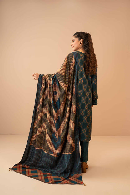 Nishat Linen - 3 Piece - Digital Printed Jacquard Suit - 42303465