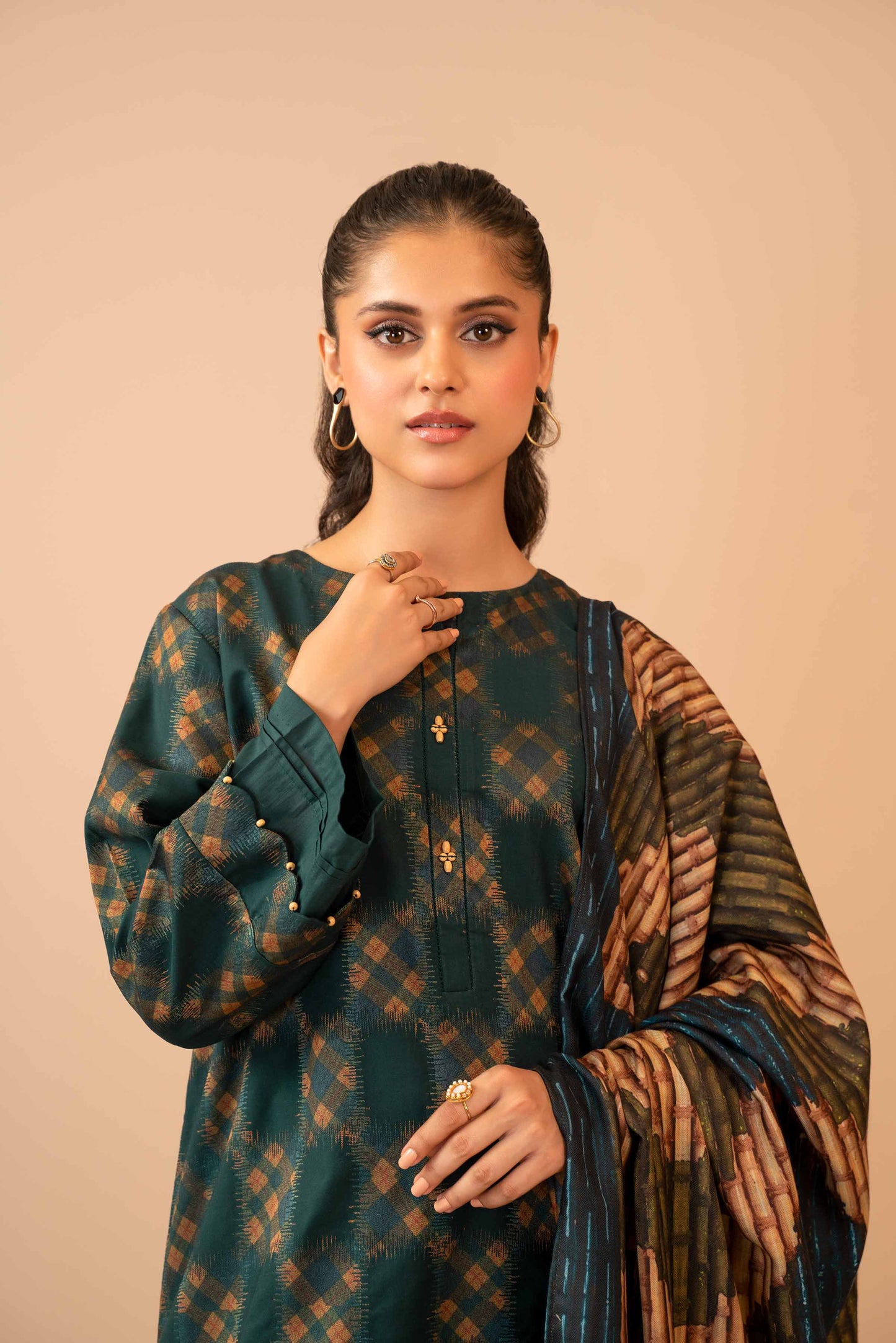 Nishat Linen - 3 Piece - Digital Printed Jacquard Suit - 42303465