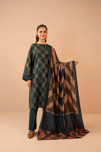 Nishat Linen - 3 Piece - Digital Printed Jacquard Suit - 42303465