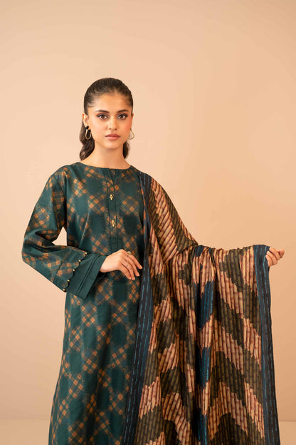 Nishat Linen - 3 Piece - Digital Printed Jacquard Suit - 42303465