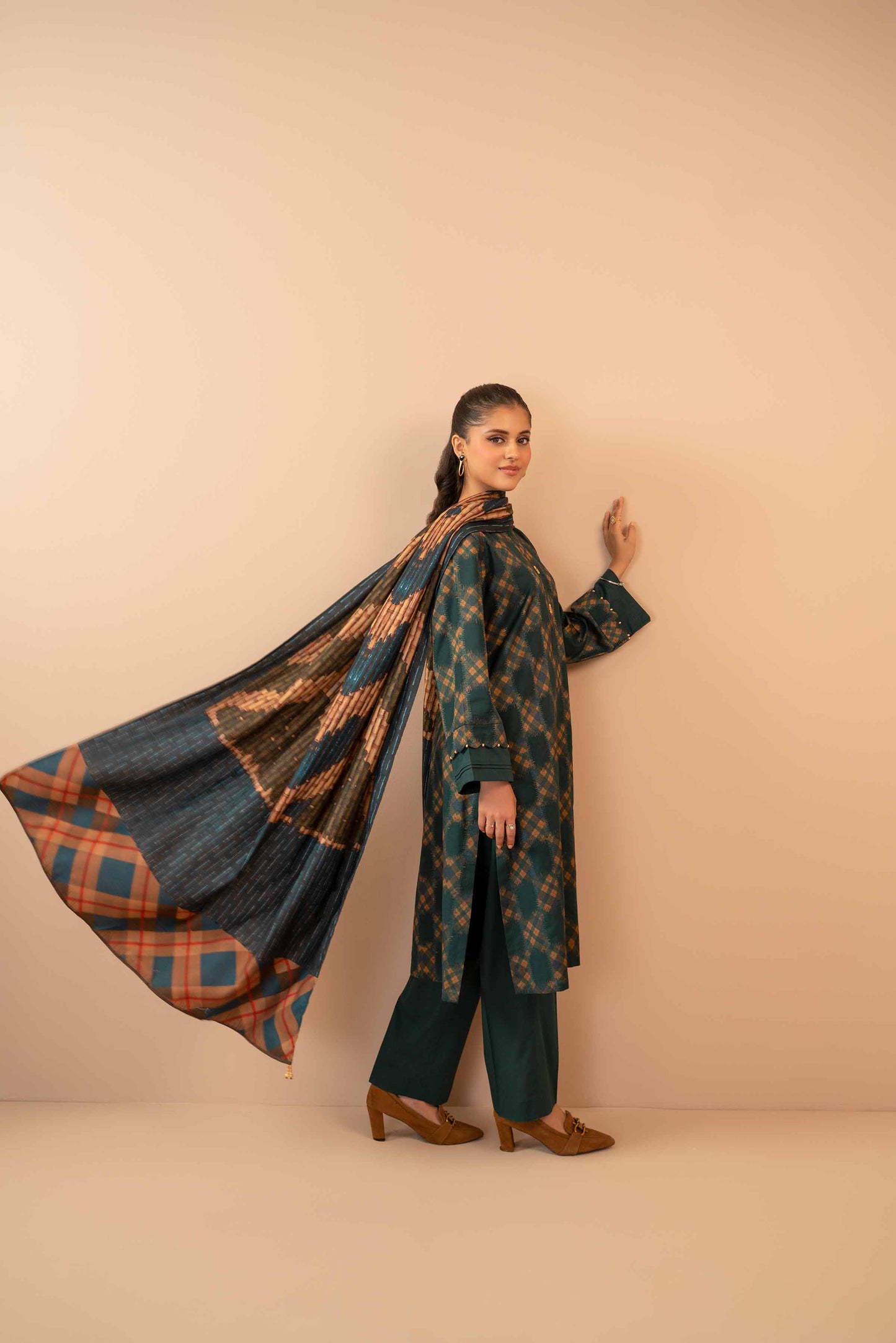 Nishat Linen - 3 Piece - Digital Printed Jacquard Suit - 42303465