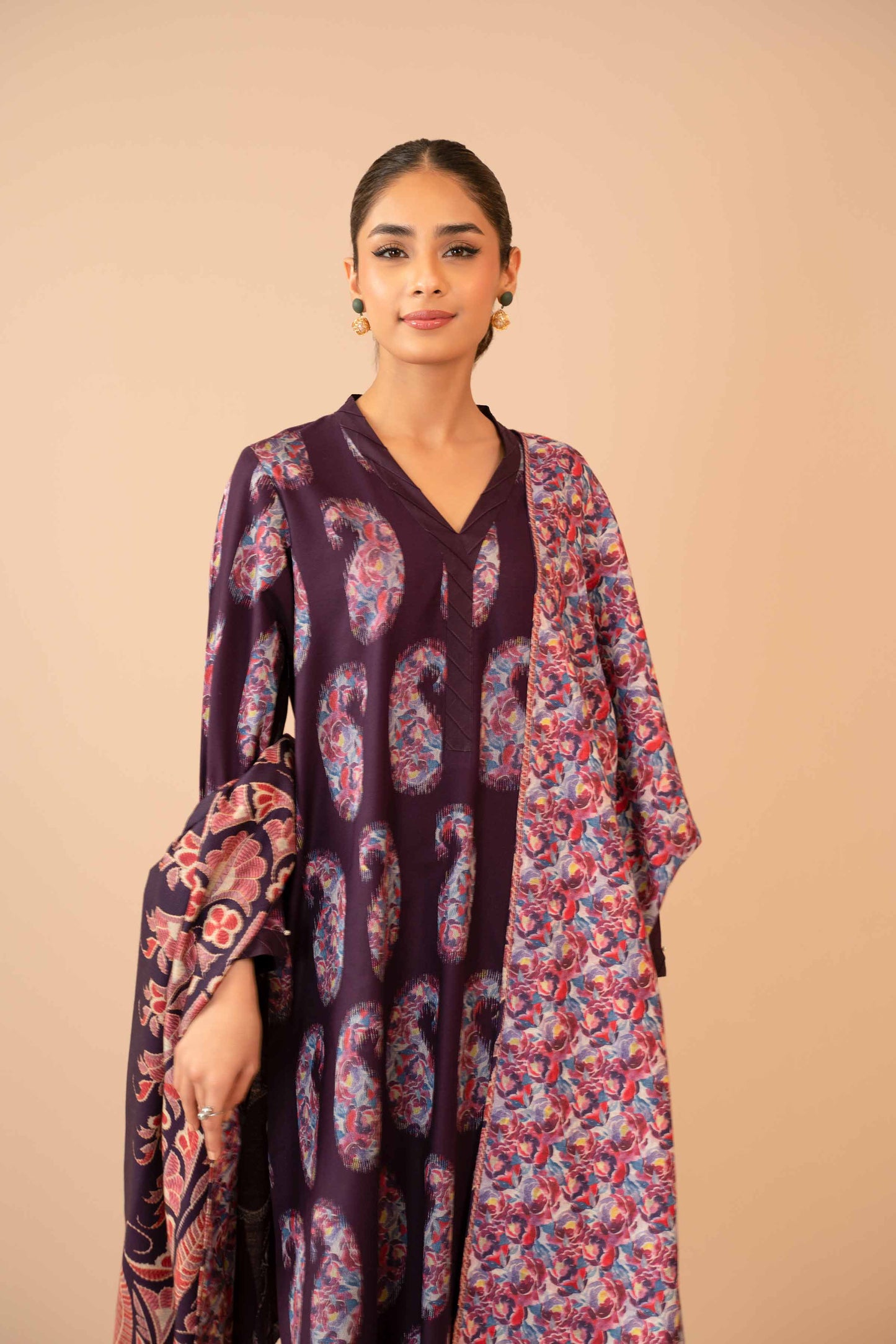 Nishat Linen - 3 Piece - Digital Printed Jacquard Suit - 42303467