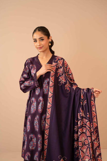 Nishat Linen - 3 Piece - Digital Printed Jacquard Suit - 42303467