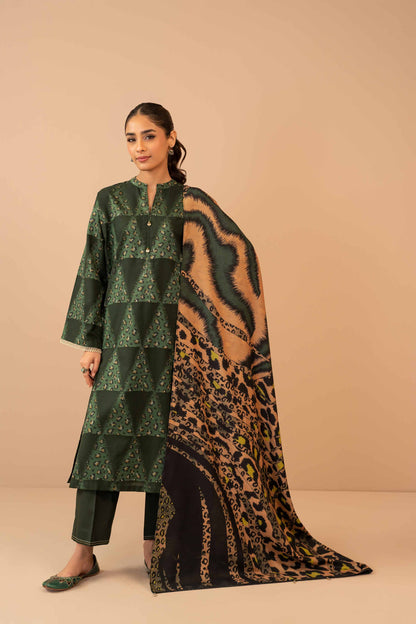 Nishat Linen - 3 Piece - Digital Printed Jacquard Suit - 42303468