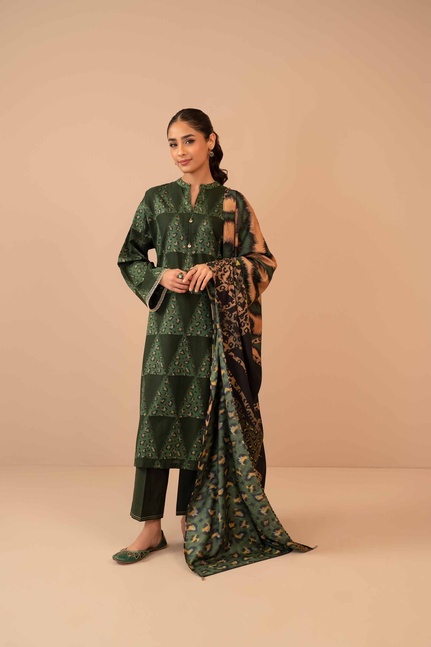 Nishat Linen - 3 Piece - Digital Printed Jacquard Suit - 42303468