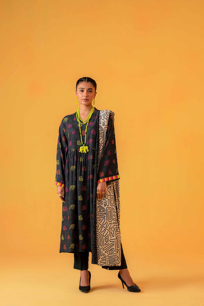 Nishat Linen - 3 Piece - Printed Loose Fabric - 42304001
