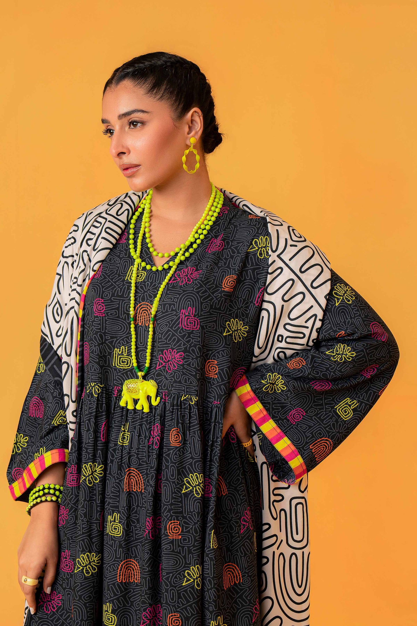 Nishat Linen - 3 Piece - Printed Loose Fabric - 42304001