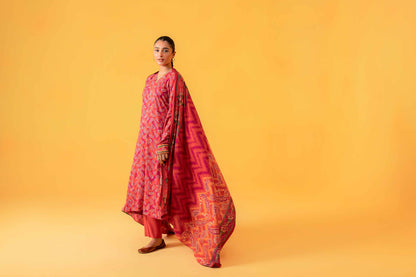 Nishat Linen - 3 Piece - Printed Loose Fabric - 42304002