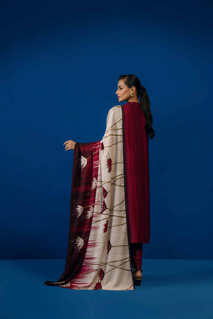 Nishat Linen - 3 Piece - Printed Loose Fabric - 42304003