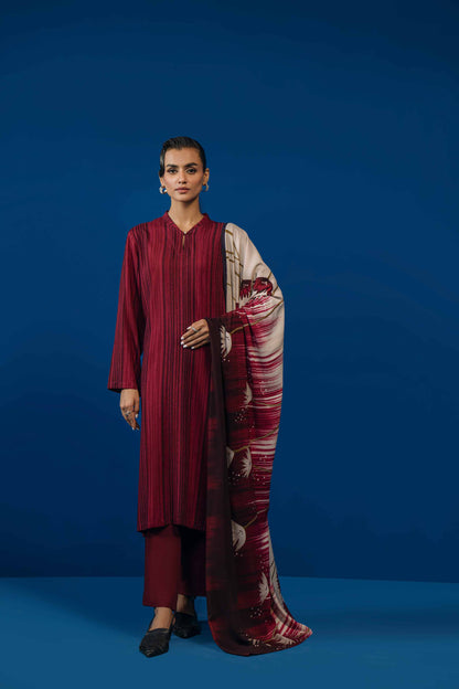 Nishat Linen - 3 Piece - Printed Loose Fabric - 42304003