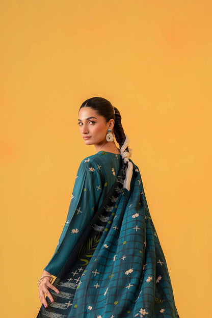 Nishat Linen - 3 Piece - Printed Loose Fabric - 42304004