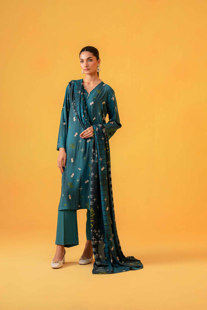 Nishat Linen - 3 Piece - Printed Loose Fabric - 42304004