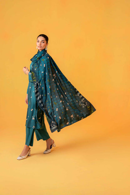 Nishat Linen - 3 Piece - Printed Loose Fabric - 42304004