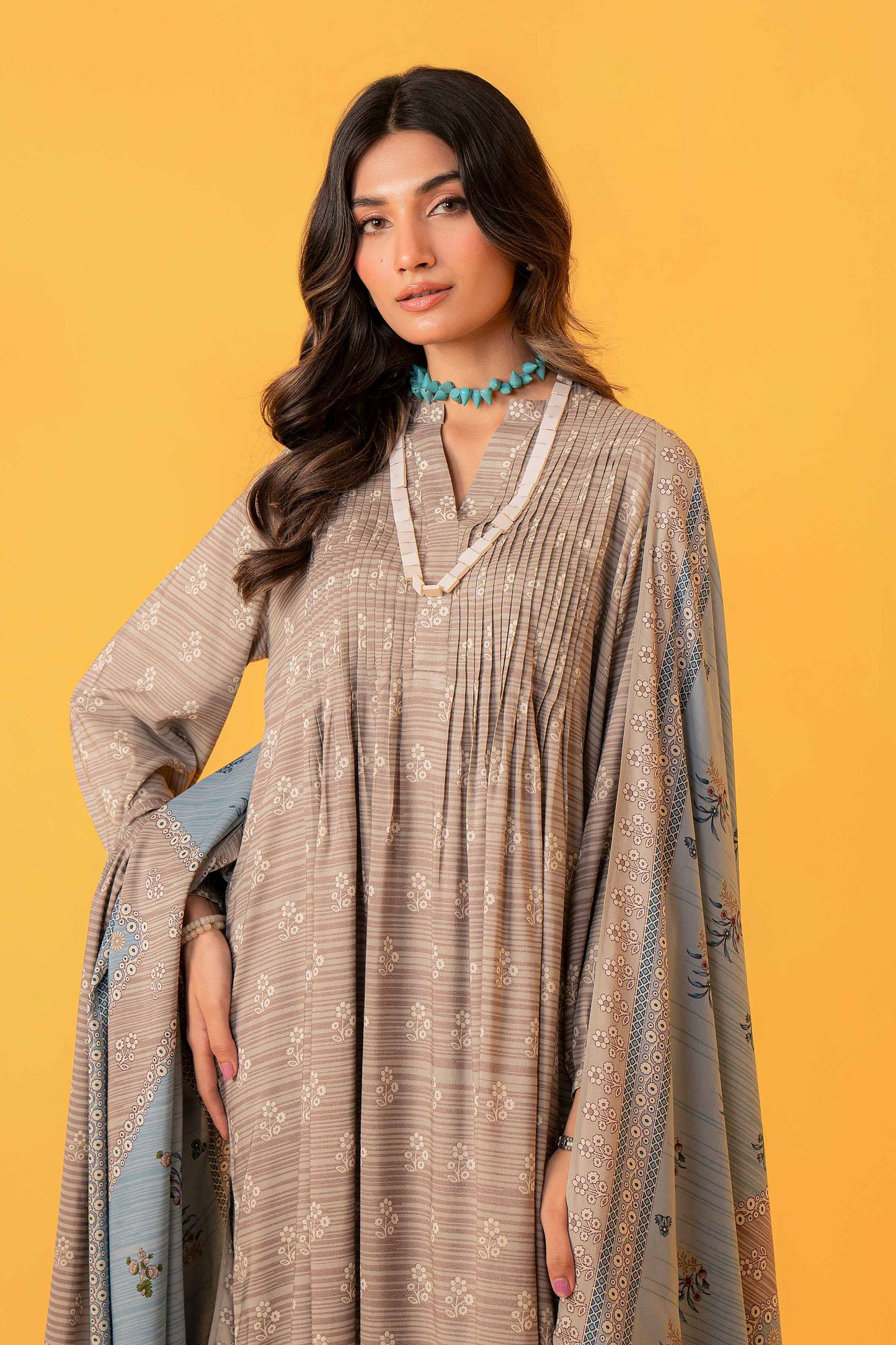 Nishat Linen - 3 Piece - Printed Loose Fabric - 42304005