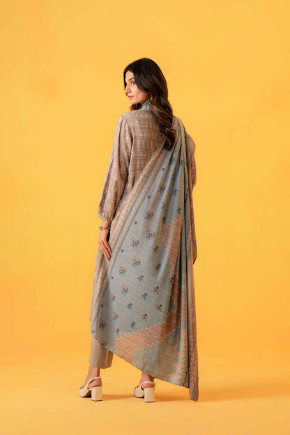 Nishat Linen - 3 Piece - Printed Loose Fabric - 42304005