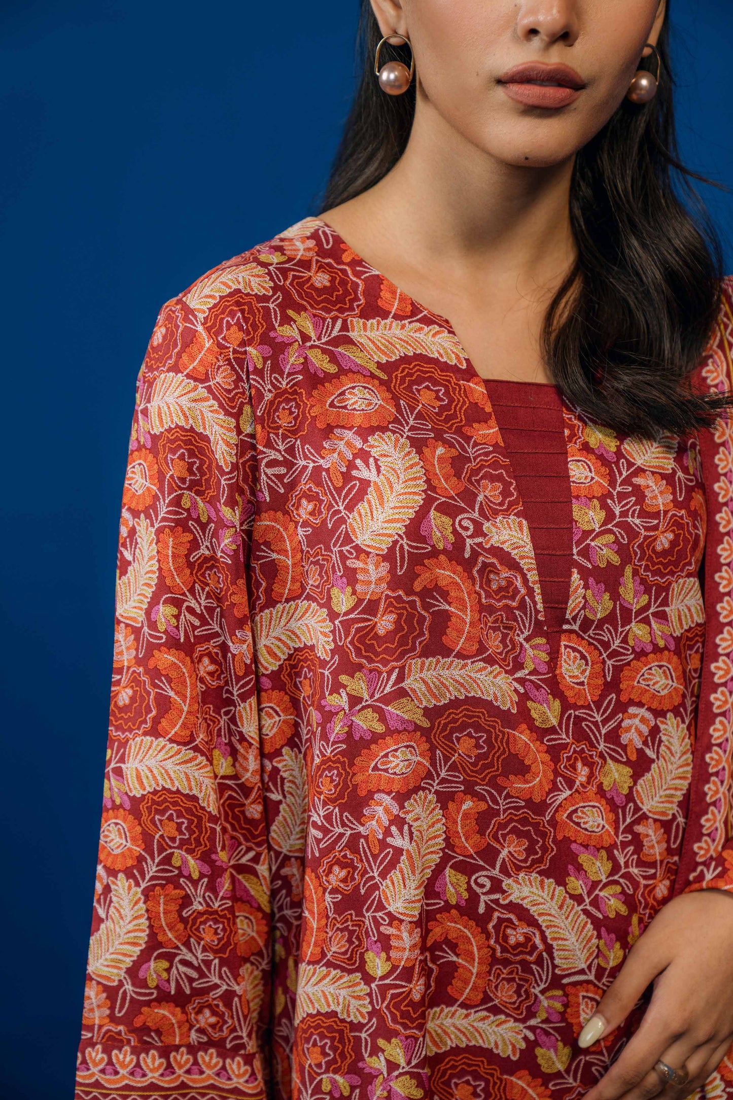Nishat Linen - 3 Piece - Printed Loose Fabric - 42304008