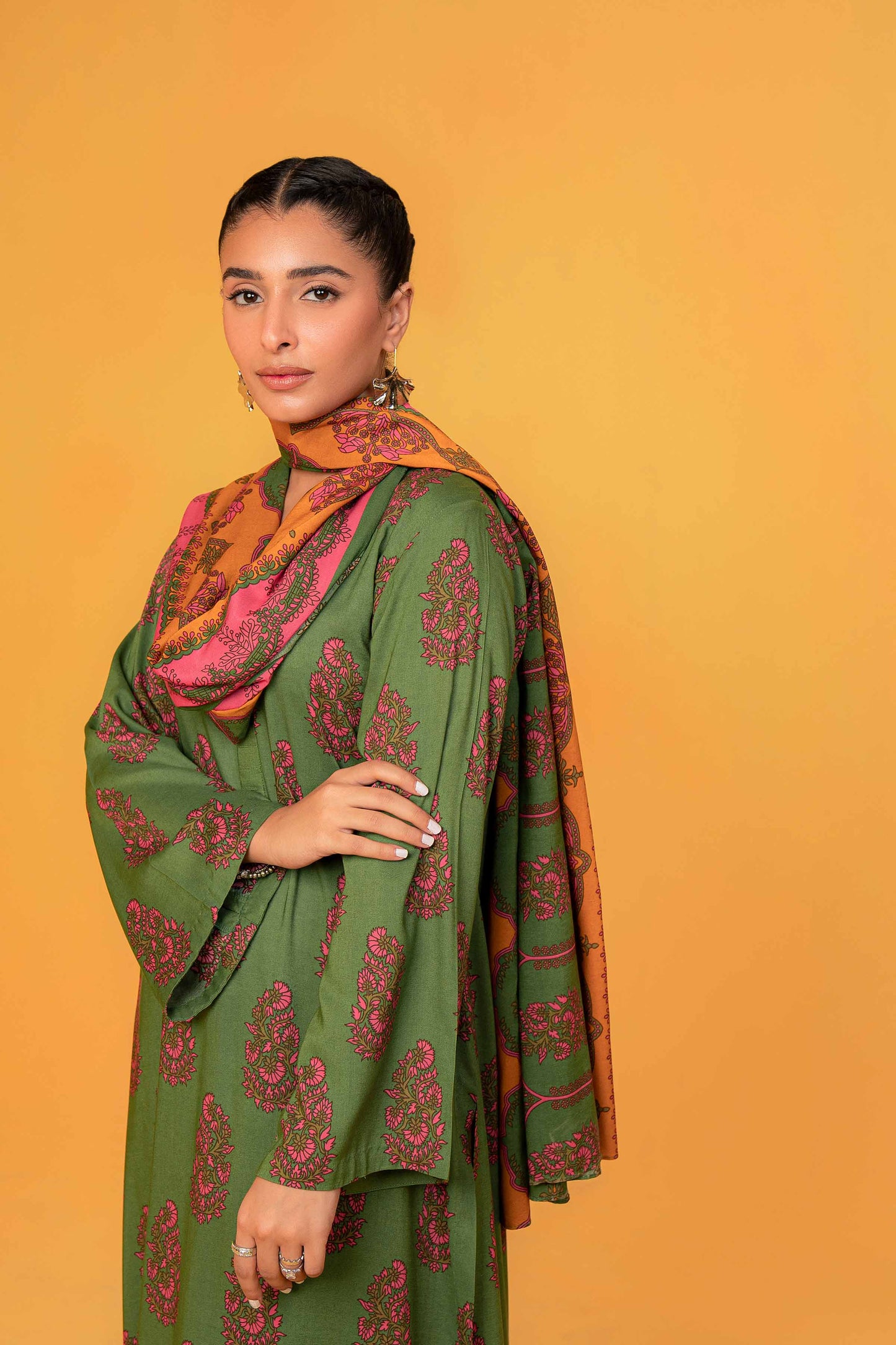 Nishat Linen - 3 Piece - Printed Loose Fabric - 42304009
